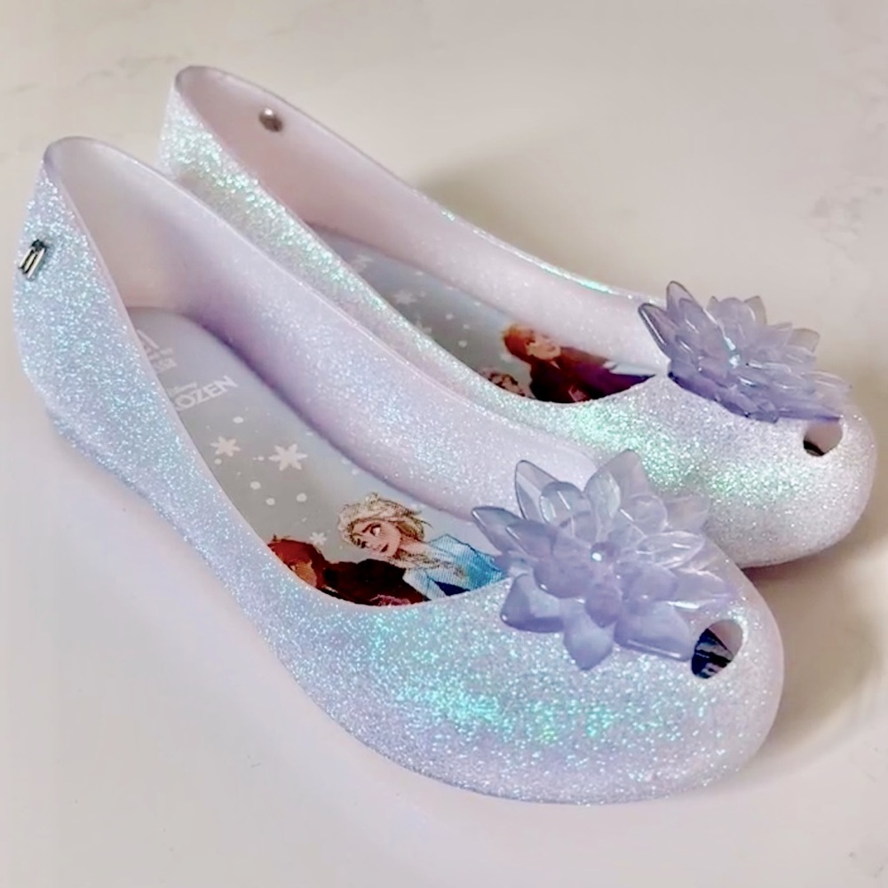 Mini Melissa x Disney Frozen White Glitter Iridescent